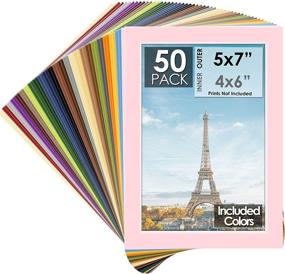 img 4 attached to 🖼️ Mat Board Center 4-ply Thickness Acid-Free White Core Mats - Perfect for Framing Pictures & Photos (Mixed, 5x7 Mats for 4x6 Pictures, 50-Pack)