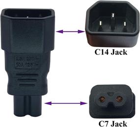 img 2 attached to AAOTOKK IEC 320 C14 To C7 AC Adapter