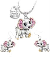 🐘 never forget that i love you necklace - a meaningful gift for mom, daughter, wife, girlfriend - lucky elephant jewelry set for thanksgiving and christmas logo