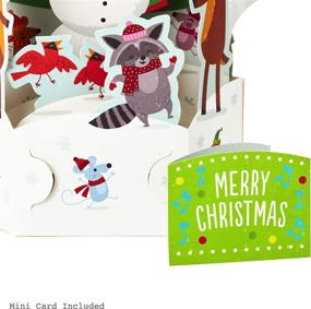 img 1 attached to 🎄 Captivating Hallmark Paper Wonder Pop Up Christmas Card with Lights and Music - Playfully Serenades 'Rockin' Around the Christmas Tree'