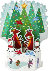 img 3 attached to 🎄 Captivating Hallmark Paper Wonder Pop Up Christmas Card with Lights and Music - Playfully Serenades 'Rockin' Around the Christmas Tree'