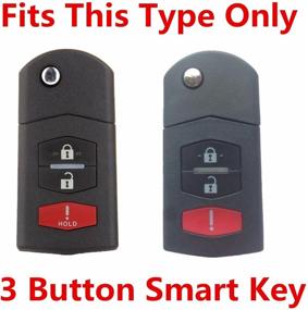 img 1 attached to 🔑 Rpkey Силиконовый чехол для ключа для Mazda 2 3 5 6 CX-5 CX-7 CX-9 RX-8 MX-5 Miata - Защитная Замена