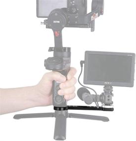 img 1 attached to 📸 NICEYRIG Universal Camera Extension Bracket: Enhance Your Gimbal Tripod Setup with Versatile 1/4 3/8 Thread, Cold Shoe & Monitor LED Light Microphone Mount - 392