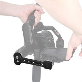 img 2 attached to 📸 NICEYRIG Universal Camera Extension Bracket: Enhance Your Gimbal Tripod Setup with Versatile 1/4 3/8 Thread, Cold Shoe & Monitor LED Light Microphone Mount - 392