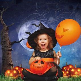 img 2 attached to 🎃 Захватывающий фон Allenjoy размером 5x7 футов на Хэллоуин: идеальный для фотографии, осенний фон с тыквами и зелёной травой для детских портретов, баннер для вечеринки, украшения для вечеринки в стиле Хеллоуин, декоративные элементы для фотобудки.