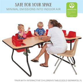 img 1 attached to 🪑 FDP Interactive Children's Table Replacement Kit - Includes 2 Toddler Bucket Seats and 2 Safety Straps for Baby Activity Table - 4-Piece Set in Red