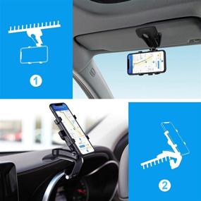 img 3 attached to 📱 360 Rotating Car Phone Mount: SUNJOYCO Dashboard Cell Phone Holder for iPhone, Galaxy, Moto, and More