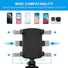 img 1 attached to 📱 360 Rotating Car Phone Mount: SUNJOYCO Dashboard Cell Phone Holder for iPhone, Galaxy, Moto, and More