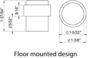 img 1 attached to 🚪 INOX DSIX02-10B Door Stop: Unmatched Elegance in Oil Rubbed Bronze Finish