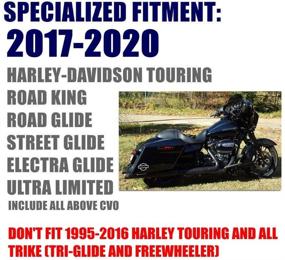 img 1 attached to 🦈 SHARKROAD 4" хромированные выпускные глушители - выхлопная система для Harley Touring 2017-2019 (модель №: 401721CB)