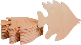 img 4 attached to 🐠 Enhance Your Crafts with Creative Hobbies Unfinished Wood Fish Cutout Shapes – Pack of 12; Ideal for Painting or Decorating!