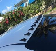 🦈 carbon fiber flexible shark fin body diffuser vortex generator decoration evo style - top10 racing 10pcs for car truck suv roof spoiler wing bumper accessories logo