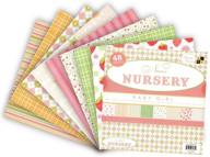 👶 diecuts with a view ps005027 nana's nursery 48-sheet cardstock stack 12x12 inches - baby girl theme logo