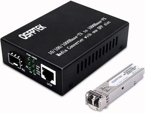 img 4 attached to QSFPTEK Gigabit Ethernet Media Converter - Multimode Dual LC Fiber - 10/100/1000Base-T RJ45 to 1000Base-SX SFP Slot - 550m Range - AC 100V~240V