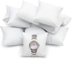 img 4 attached to 🕒 Набор белых часовых подушек - подушки размером 3 дюйма для ювелирных изделий (12 штук)