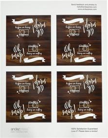 img 1 attached to 📸 Andaz Press Rustic Wood Print Table Tent Place Cards - Oh Snap! Hashtag Photo Signs for Social Media - 20-Pack, Perfect for Weddings, Bridal Showers, and Anniversaries