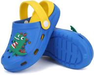 👟 fun and comfy toddler clog slippers sandals for boys and girls: slip on garden shoes, water shoes sneakers, and cartoon slides perfect for children's beach, pool, and shower time logo