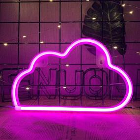 img 3 attached to 🌸 Pink Cloud Neon Signs: Cute Marquee LED Light for Baby Girl's Bedroom & Wedding Décor