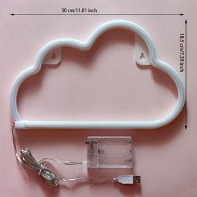 img 1 attached to 🌸 Pink Cloud Neon Signs: Cute Marquee LED Light for Baby Girl's Bedroom & Wedding Décor