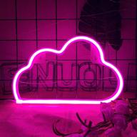 🌸 pink cloud neon signs: cute marquee led light for baby girl's bedroom & wedding décor логотип