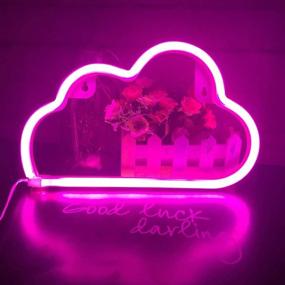 img 2 attached to 🌸 Pink Cloud Neon Signs: Cute Marquee LED Light for Baby Girl's Bedroom & Wedding Décor