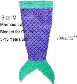img 3 attached to Mermaid Blanket MeliMe Sleeping Children