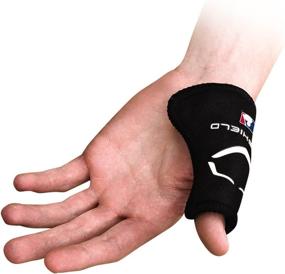 img 1 attached to 🧤 Ultimate Protection: EvoShield MLB Catcher's Thumb Guard - Black, Small/Medium