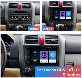 img 3 attached to 🚗 Hikity Android Car Stereo Double Din for Honda CRV 2007-2011: 9 Inch Touch Screen Bluetooth, WiFi, GPS & Backup Camera Support