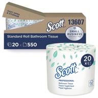 🧻 scott essential professional bulk toilet paper (13607) – individually wrapped 2-ply rolls for business - 20 rolls/convenience case – white, 550 sheets/roll logo