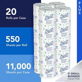 img 3 attached to 🧻 Scott Essential Professional Bulk Toilet Paper (13607) – Individually Wrapped 2-Ply Rolls for Business - 20 Rolls/Convenience Case – White, 550 Sheets/Roll