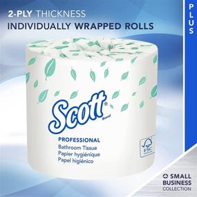 img 2 attached to 🧻 Scott Essential Professional Bulk Toilet Paper (13607) – Individually Wrapped 2-Ply Rolls for Business - 20 Rolls/Convenience Case – White, 550 Sheets/Roll