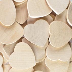 img 4 attached to 🔘 Pack of 50 Round Heart Shaped Unfinished Wood Cutout Circles Chips - Ideal for Board Game Pieces, Arts & Crafts Projects, Ornaments - 1.3" Size