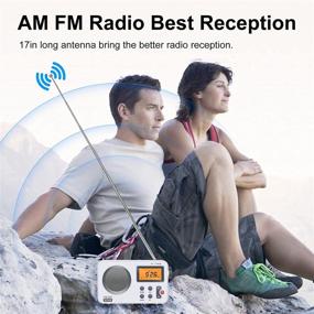 img 1 attached to 📻 OriashYu AM FM Portable Radio with LCD Screen, Enhanced Reception and Extended Battery Life, Digital Alarm Clock, Compact Pocket AM FM Player Powered by AC Plug or 4AA Batteries (Not Included)