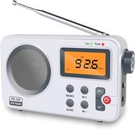📻 oriashyu am fm portable radio with lcd screen, enhanced reception and extended battery life, digital alarm clock, compact pocket am fm player powered by ac plug or 4aa batteries (not included) logo