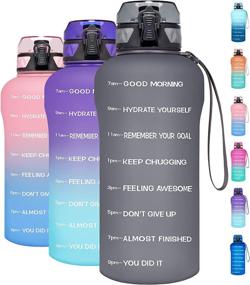 img 4 attached to Stay Hydrated with Venture Pal Large Half Gallon/64oz Motivational Water Bottle - 💧 Time Marker, Removable Strainer & Leakproof Design - BPA Free Water Jug for Stylish Hydration