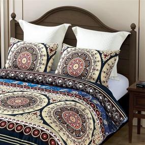 img 3 attached to KINBEDY Bohemian Bedding Collections Morocco Bedding