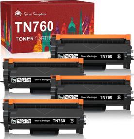 img 4 attached to Brother TN730 TN760 TN-760 TN-730 Toner Cartridge Replacement - Toner Kingdom Compatible 4-Pack, Black - for MFC-L2750DW HL-L2350DW HL-L2395DW MFC-L2710DW DCP-L2550DW HL-L2390DW HL-L2370DW