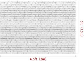 img 3 attached to 📸 Kackool 7x5ft Photography Backdrops: White Brick Wall Backdrop for Stunning Photoshoots