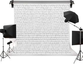 img 4 attached to 📸 Kackool 7x5ft Photography Backdrops: White Brick Wall Backdrop for Stunning Photoshoots