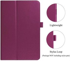 img 1 attached to 📱 EKVINOR Purple PU Leather Folio Smart Stand Case Cover for Samsung Galaxy Tab A 10.1 (2016 Tablet, SM-T580/T585)