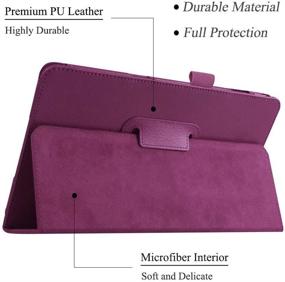 img 2 attached to 📱 EKVINOR Purple PU Leather Folio Smart Stand Case Cover for Samsung Galaxy Tab A 10.1 (2016 Tablet, SM-T580/T585)