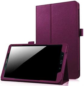 img 4 attached to 📱 EKVINOR Purple PU Leather Folio Smart Stand Case Cover for Samsung Galaxy Tab A 10.1 (2016 Tablet, SM-T580/T585)