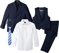 👦 optimized search: navy blue checkered boys' clothing - spring notion two button suits & sport coats logo