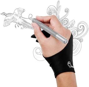 img 3 attached to Enhance Precision and Comfort with the Parblo PR-01 Two-Finger Glove for Graphics Drawing Tablet Light Box Tracing Light Pad