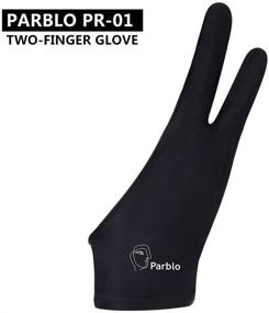 img 2 attached to Enhance Precision and Comfort with the Parblo PR-01 Two-Finger Glove for Graphics Drawing Tablet Light Box Tracing Light Pad