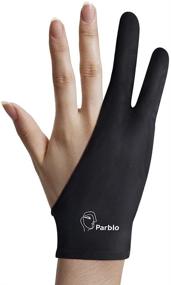 img 4 attached to Enhance Precision and Comfort with the Parblo PR-01 Two-Finger Glove for Graphics Drawing Tablet Light Box Tracing Light Pad