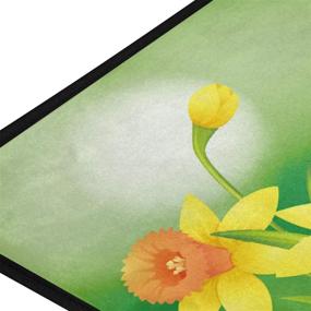 img 2 attached to 🐸 Нескользящие мягкие кухонные коврики - 39" X 20" Зеленый дизайн лягушек - коврик для ванной, коврики для дверей, ковер для домашнего декора