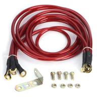 🚘 enhanced car grounding kit: universal 5-point strengthened ground wire system (red) logo