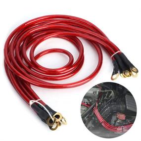 img 3 attached to 🚘 Enhanced Car Grounding Kit: Universal 5-Point Strengthened Ground Wire System (Red)