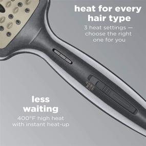 img 2 attached to Conair INFINITIPRO Diamond-Infused Ceramic Smoothing Hot Brush - Metallic Grey (1 Count)